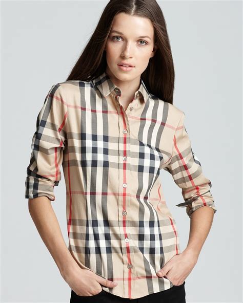 burberry check shirt women's.